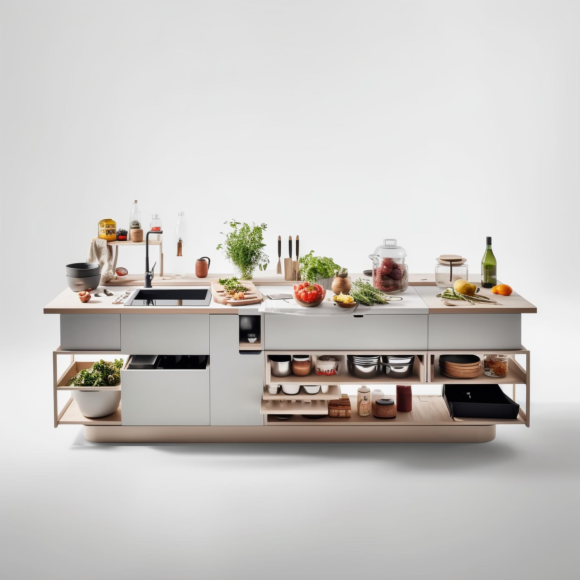 Interno dello studio cucina con attrezzature